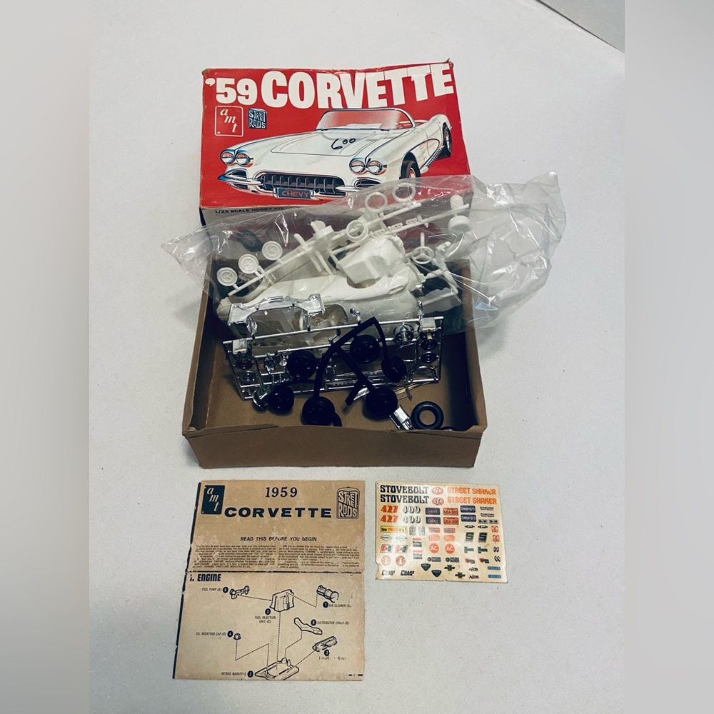 AMT 1959 Corvette Model Kit, Open Box.